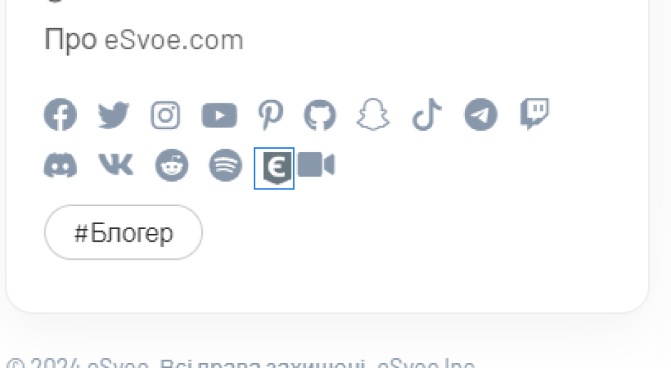 Ця іконка означає цю соціальну мережу - https://esvoe.com/
