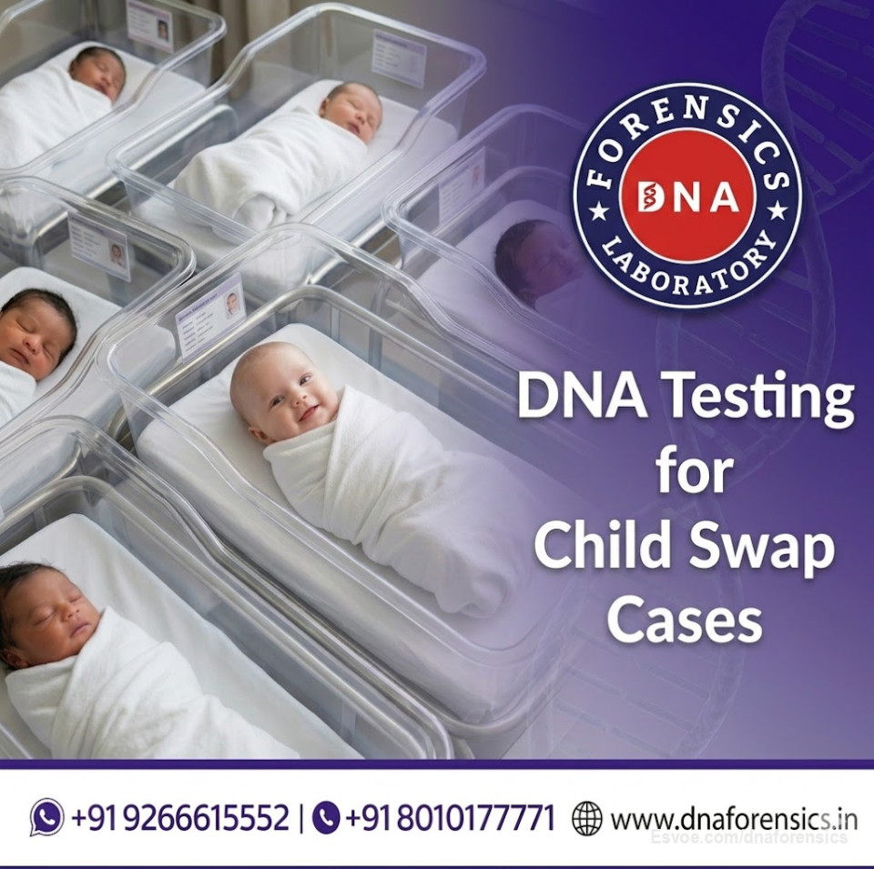 DNA Testing for Child Swap Cases

A DNA test for baby swap cases in hospitals helps parents accurately identify their biological child with a simple and quick process. It requires only buccal swab samples from the child and their parents, making it a safe and non-invasive procedure.

Although child swap incidents are still reported in India, there is no need to worry. DNA Forensics Laboratory Pvt. Ltd. offers accredited, precise, and reliable DNA testing solutions for child swap cases, ensuring clarity and peace of mind for families.

Call us at +91 8010177771 or WhatsApp us at +91 9266615552.

For more details : https://www.dnaforensics.in/tests/dna/peace-of-mind/dna-test-for-child-swap-in-hospitals/

#childswaptest #dnatest #hospitalcases #dnatestingindia