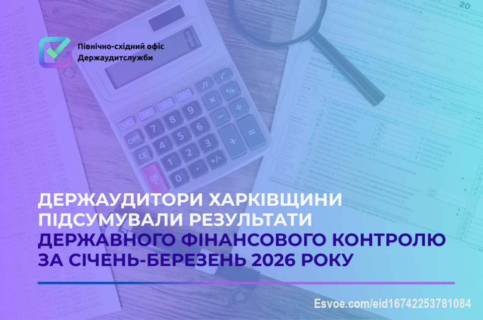 Держаудитори Харківщини підсумували роботу за січень–березень 2026 року.

За цей період:
🔹виявлено порушень на понад 5,4 млрд грн
🔹 за результатами ревізій — 102 млн грн порушень, із них 16 млн грн втрат
🔹 відшкодовано понад 12 млн грн

У сфері закупівель:
- перевірено 117 процедур
- виявлено порушень на 5,3 млрд грн
- попереджено витрати на понад 1 млрд грн

Також:
- 10 посадовців притягнуто до адмінвідповідальності
- матеріали передано правоохоронцям, відкрито 4 розслідування.

Детальніше за посиланням:👇
 https://khrk.dasu.gov.ua/ua/news/420