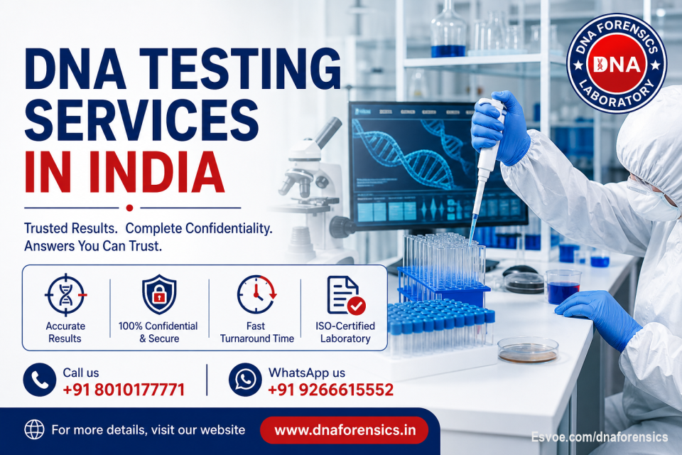 DNA Testing Services In India with Trusted & Accurate Results

Accessing reliable DNA testing services in India is now faster, safer, and more convenient than ever. DNA Forensics Laboratory Pvt. Ltd. provides advanced, accredited DNA testing solutions that meet personal, legal, and medical needs with complete accuracy and confidentiality. From establishing biological relationships to conducting legal DNA tests, our services are backed by cutting-edge technology and expert analysis.

Our seamless process allows you to either visit our laboratory or book a DNA test online in India from the comfort of your home. Each test is performed under strict quality controls to ensure precise and dependable results. With NABL accreditation and ISO certification, we guarantee high standards of reliability, data security, and quick turnaround time, making us a trusted name in DNA testing across India.

Call us at +91 8010177771 or WhatsApp us at +91 9266615552.

For more details : https://www.dnaforensics.in/

#dnatestingservices #dnatestindia #accuratednatest #dnatestonline